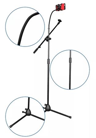 Tower Sm-5t Mikrofon Stand +telefon Stand