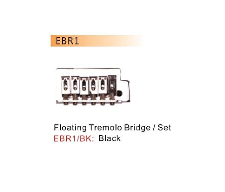 Valencıa Ebr1bk Elektro Tremolo Köprü+kol Set Siyah Dr.parts (8 Vi