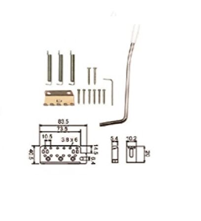 Valencıa Ebr1bk Elektro Tremolo Köprü+kol Set Siyah Dr.parts (8 Vi