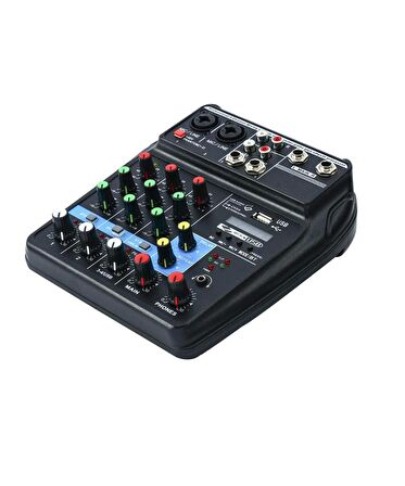 D-voıce M-400btı Ses Kartlı Mixer 4 Kanal Bluetooh,usb