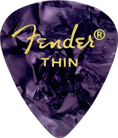 Fender Premium Celluloid 351 Shape Thin Purple Moto 12-adet Pena