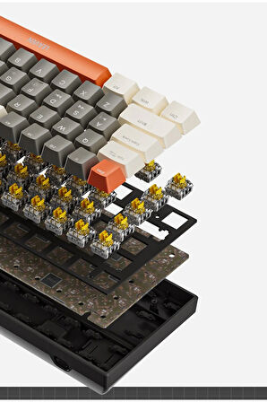 K780 Kompakt Mekanik Oyuncu Klavyesi-Hot swap-78 Tuş-Switch Hediyeli