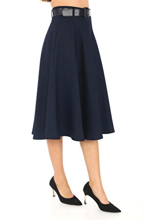 SORALLİNE KADIN KLOŞ ETEK 780 LACİVERT