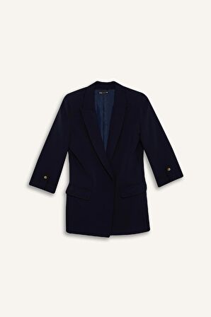 	Regular Fit Ceket Yaka Basic Düz Blazer Ceket