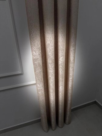 NİVEMESHOME  ÇAĞLA V-5201 KREM  1/3 PİLELİ FON PERDE