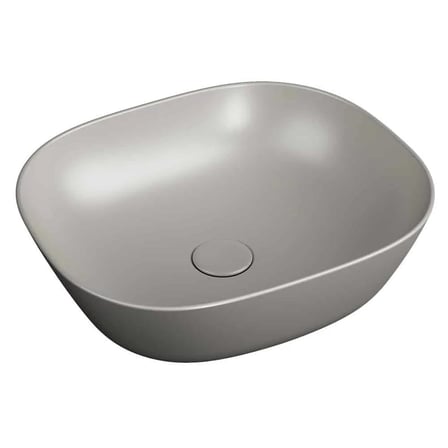 Vitra Plural Kare Çanak Lavabo 45 Cm -Mat Bej (Armatür Deliksiz, Su Taşma Deliksiz) 7810B420-0016