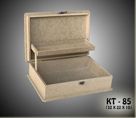 Ahşap- Boyanabilir- Klipsli Asansörlü Takı-makyaj-aksesuar-dekoratif Çok Amaçlı Kutu