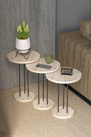 Reyo Falez Terra Zigon Sehpa Traverten