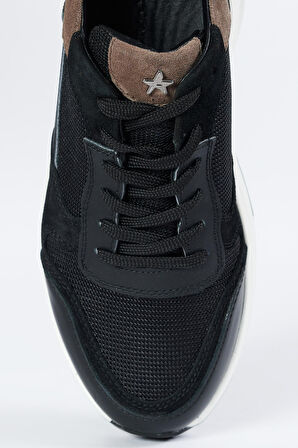 %100 Deri Sneaker Spor Ayakkabı