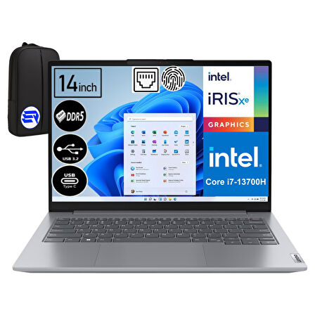 Lenovo Thinkbook 14 G6 Irl 21KG004NTREP5 I7-13700H 24GB Ram 1tb SSD 14" Wuxga WIN11 Pro + Elektropasaj Çanta