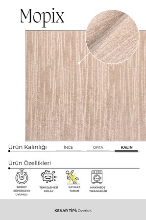 Mopix Kahve Oturma Odası-Koridor-Mutfak-Kaymaz Taban -Yıkanabilir-Robot Süpürge-Modern