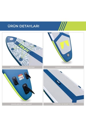 Şişme Sup Board/ Stand Up Paddle Board 81*320*15cm Full Set Mavi