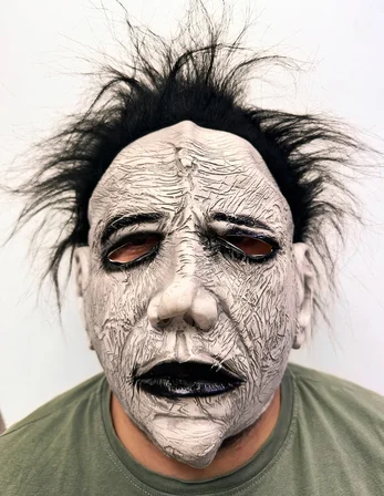 Michael Myers Siyah Saçlı Lateks Tam Yüz Korku Maskesi | Lunaev