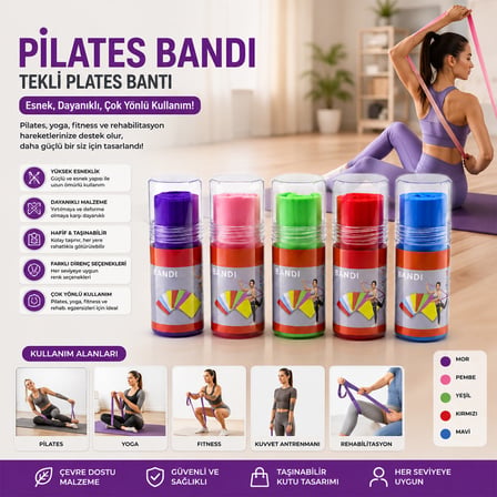 Kutulu Tekli Pilates Bandı