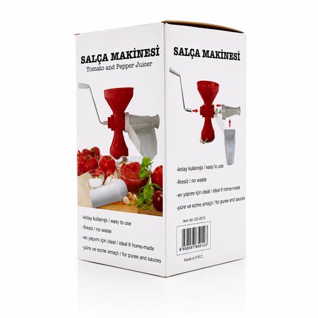 Plastik Süzgeçli Hazneli Salça Makinesi Metal Kollu BRKT-312007