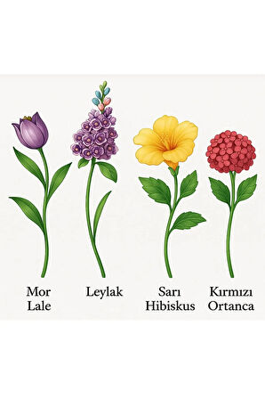 Dekoratif Çiçek Buketi Yapım Seti Legosu 608 Parça Mor Lavanta-Lale-Sümbül Çiçek Yapım Seti Lego