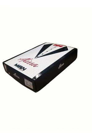 Erkek Pamuklu & Likralı Siyah Damat Çeyiz Atlet & Boxer Seti QU1O9K.K5A.