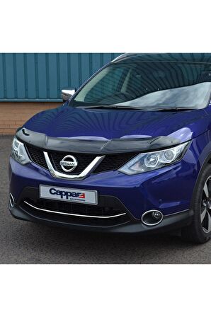 Nissan Qashqai Ön Kaput Koruyucu Rüzgarlığı 4mm Akrilik (abs) Piano Black 2014-2016