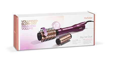 BaByliss AS950E Big Hair Dual 50mm & 40mm Çift Yönlü Döner Fırça İyon Teknolojisi 2 Isı Soğuk Üfleme