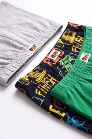 Öts Erkek Çocuk 3’lü Pamuklu Boxer Baskılı Ergonomik Tasarım (7817-3)