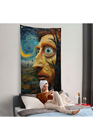 Vincent van Gogh Tarzı Portre Duvar Örtüsü-7817