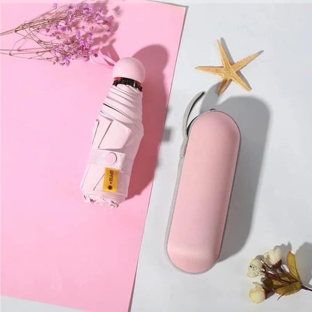 8 Telli Kapsül Şemsiye Pembe