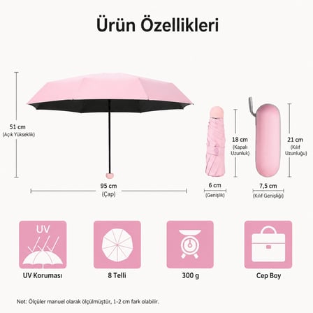 8 Telli Kapsül Şemsiye