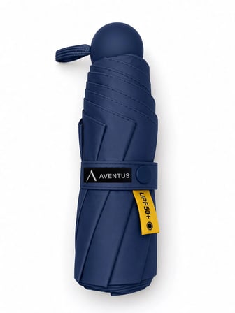 Aventus 8 Telli Kapsül Şemsiye Güneş Şemsiyesi UV Korumalı Lacivert