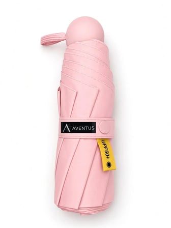 Aventus 8 Telli Kapsül Şemsiye Güneş Şemsiyesi UV Korumalı Pembe