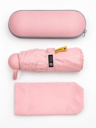 Aventus 8 Telli Kapsül Şemsiye Güneş Şemsiyesi UV Korumalı Pembe