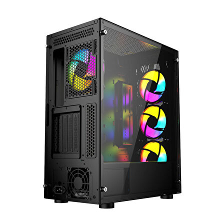 Twisted Minds TM-210XL-P1 KP650P 4x12Cm RGB Fan 650W Mesh Gaming (Oyuncu) Kasa