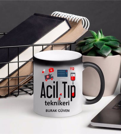 Acil Tıp Teknikeri Sihirli Kupa Bardağı (Beyaz)