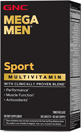 GNC Mega Men Sport Multivitamin 180 Tablet 