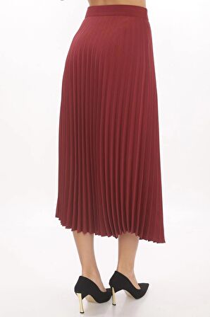 SORALLİNE KADIN PLİSOLEY ETEK 781 TARÇIN