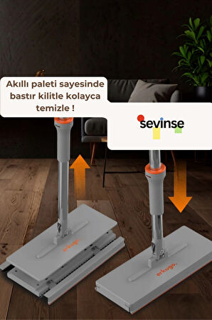 Akıllı Mop Paleti Otomatik Temizlik Seti - 20 Adet Bez Hediyeli