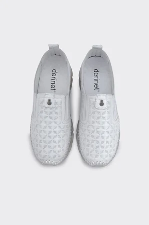 Hakiki Deri Comfort Taban Bağcıksız Kadın Casual Ayakkabı