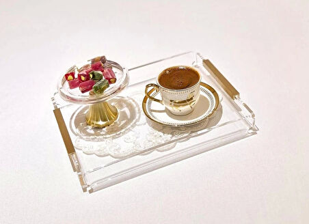 Agbtrend GOLD LINE TRAY -S- Dekorasyon ve Sunum Tepsisi