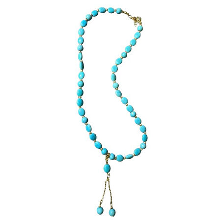 Uretti - Özlem 9422 0709 El Yapımı Turkuaz Doğal Taş Kolye