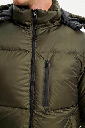 River Club Erkek Çıkma Kapüşonlu Su Ve Rüzgar Geçirmez Kışlık Şişme Mont DM-400