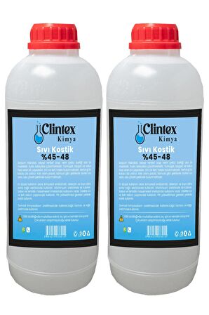 Clintex Kimya Sıvı Kostik 2x1 Kg %45-48