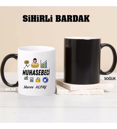 Bayan Muhasebeci Kupa Bardağı Sihirli (Beyaz)