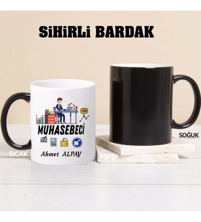 Muhasebeci Kupa Bardağı Sihirli (Beyaz)