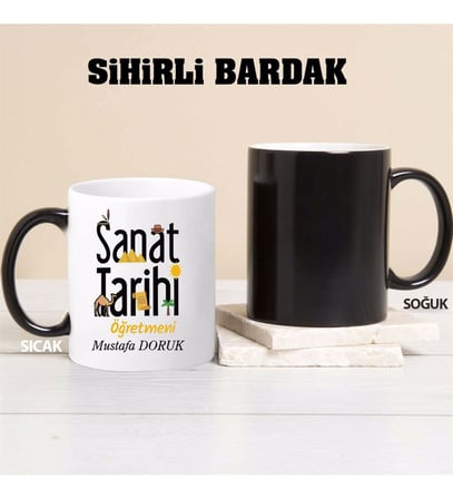 Sanat Tarihi Öğretmeni Kupa Bardağı Sihirli (Beyaz)