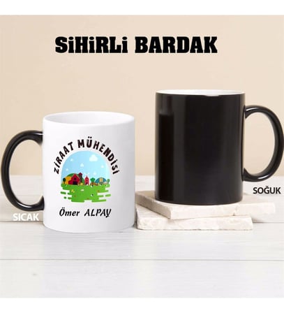 Ziraat Mühendisi Kupa Bardağı Sihirli (Beyaz)