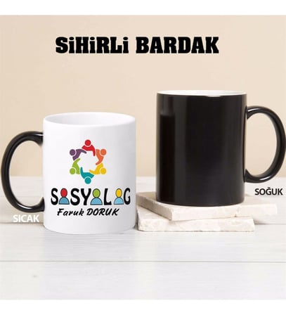 Sosyolog Kupa Bardağı Sihirli (Beyaz)