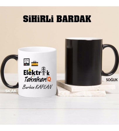 Elektrik Teknikeri Kupa Bardağı Sihirli (Beyaz)