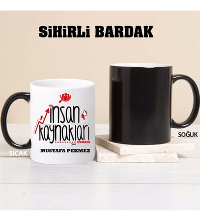 İnsan Kaynakları Uzmanı Kupa Bardağı Sihirli (Beyaz)