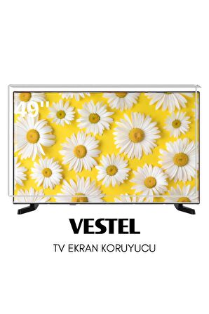 Technozi Vestel Uyumlu 49" inç 149 Ekran Tv Koruyucu Kırılmaz Paneli