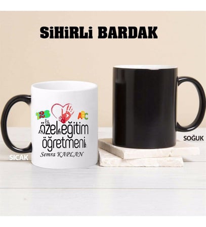Özel Eğitim Öğretmeni Kupa Bardağı Sihirli (Beyaz)
