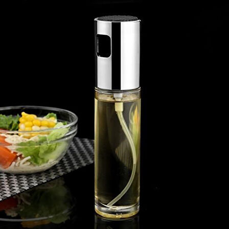 CT-STONES® 100ml Kapasiteli Şeffaf Spreyli Yağdanlık Sosluk Yağ Püskürtücü Yağ Şişesi